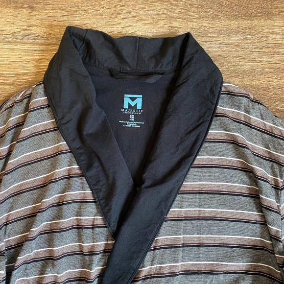 Majestic International Dawn Time Knit Jersey Shawl Robe - Picture 3 of 8